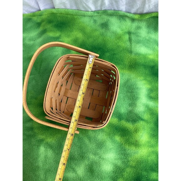 Longaberger Basket Set 1 Single Handle 1 No Handle & 1 Plastic Liner Fits Both - Picture 12 of 16